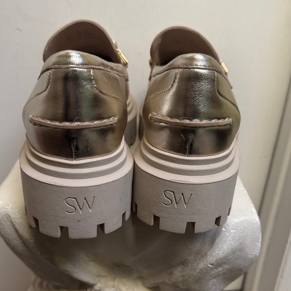 STUART WEITZMAN Perla Imitation Pearl Lug Sole Loafer ) SIZE 8.5 B women H6N9 - Picture 6 of 12